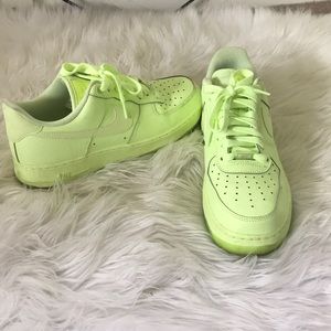 Neon green AF 1’s